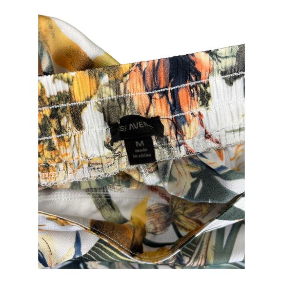 Miss Avenue Women’s High-Waisted Tropical Print Shorts - Size M‎ - Elastic Waist - Picture 3 of 7